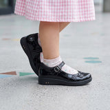 ZAPATOS ESCOLARES NIÑA YUYIN 25472 CHAROL NGO 18-21 - Negro / 18