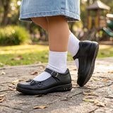 ZAPATOS ESCOLARES YUYIN NIÑA 25472 PIEL NEGRO 18-21