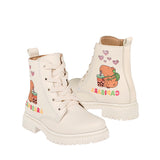 BOTINES YUYIN NIÑA 25566 SIMIPIEL BEIGE 15-17