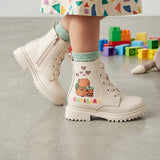 BOTINES YUYIN NIÑA 25566 SIMIPIEL BEIGE 15-17
