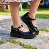 ZAPATOS ESCOLARES YUYIN NIÑA 26370 CHAROL NEGRO 18-21