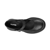 ZAPATOS ESCOLARES YUYIN NIÑA 26351 PIEL NEGRO 18-21
