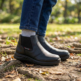 BOTINES ESCOLARES YUYIN NIÑO 24350 PIEL NEGRO 18-21