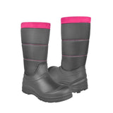 Botas lluvia Green Box niña sintético negro y fiusha 1202