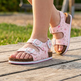 Sandalias Miss Pink para niña, color simipiel rosa, corrida 180-210