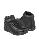 BOTINES ESCOLARES STYLO NIÑO 6007-101 SIMIPIEL NEGRO 18-21