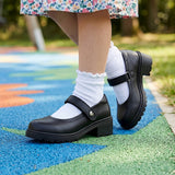 ZAPATOS ESCOLARES BAMBINO NIÑA BM6115 PIEL NEGRO 18-21