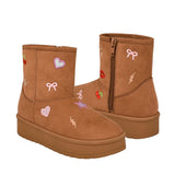 BOTAS INVIERNO NIÑA BAMBINO BM6803-A5 SUEDE CAFÉ 18-21