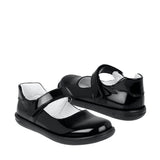 ZAPATOS ESCOLARES NIÑA DOMINIQ 2964 CHAROL NGO 18-21