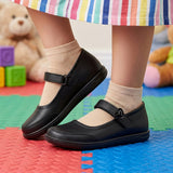 ZAPATOS ESCOLARES DOMINIQ NIÑA 664 SIMIPIEL NEGRO 18-21