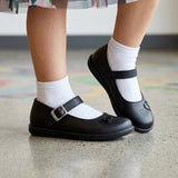 ZAPATOS ESCOLARES DOMINIQ NIÑA 683 SIMIPIEL NEGRO 18-21