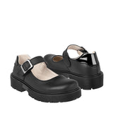ZAPATOS ESCOLARES DOMINIQ NIÑA 2764 SIMIPIEL NEGRO 18-21