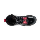 BOTINES MINNIE MOUSE NIÑA DY325016 CHAROL NGO 18-21
