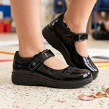 ZAPATOS ESCOLARES VAVITO NIÑA  758001 CHAROL NEGRO 16-17