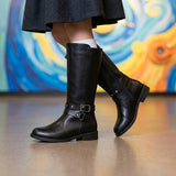 BOTAS VAVITO NIÑA VA350017 SIMIPIEL NEGRO 15-17