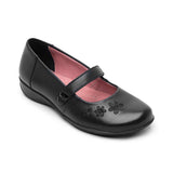 ZAPATOS ESCOLARES FLEXI NIÑA 35930 PIEL NEGRO 18-21
