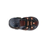 HUARACHES SIENA NIÑO 590 PIEL NEGRO/ CAFÉ 13-14