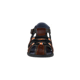 HUARACHES SIENA NIÑO 590 PIEL NEGRO/ CAFÉ 13-14