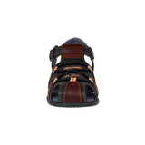 HUARACHES SIENA NIÑO 590 PIEL NEGRO/ CAFÉ 15-17