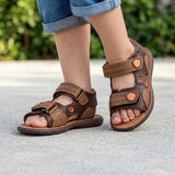 HUARACHES SIENA NIÑO 34140 PIEL CAFÉ 15-17