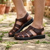 Huaraches Stylo para joven, color piel cafe, corrida 20-40
