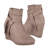 Botines Capa de Ozono para mujer textil taupe 33574-1