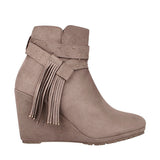 Botines Capa de Ozono para mujer textil taupe 33574-1