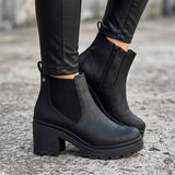 BOTINES STYLO MUJER 6814 SIMIPIEL NEGRO