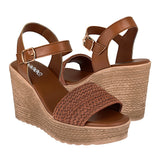 SANDALIAS DAMA STYLO 285 TEXTIL CAFÉ
