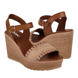 SANDALIAS DAMA STYLO 285 TEXTIL CAFÉ