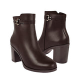 BOTINES STYLO MUJER 0722 SIMIPIEL CAFÉ