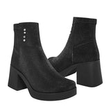 BOTINES DAMA STYLO 736 TEXTIL NEGRO