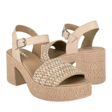 SANDALIAS DAMA STYLO 0032 TEXTIL BEIGE