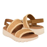 SANDALIAS DAMA NOMADAS 23080 TEXTIL BEIGE