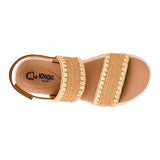 SANDALIAS DAMA NOMADAS 23080 TEXTIL BEIGE
