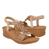 SANDALIAS MUJER NOMADAS 24524 TEXTIL ORO