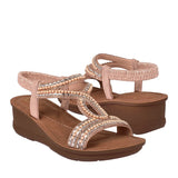 SANDALIAS MUJER NOMADAS 24592 TEXTIL ORO
