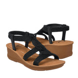 SANDALIAS MUJER NOMADAS 24508 TEXTIL NEGRO