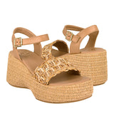 SANDALIAS DAMA NOMADAS 23856 TEXTIL BEIGE