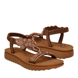 SANDALIAS DAMA NOMADAS 24604 TEXTIL CAFÉ