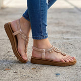 SANDALIAS NOMADAS MUJER 24688 TEXTIL ORO ROSADO