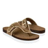 SANDALIAS DAMA NOMADAS 23350 SUEDE CAFÉ
