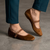 ZAPATOS NOMADAS MUJER 69126 SUEDE CAFÉ