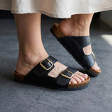 SANDALIAS MUJER NOMADAS 71408 SIMIPIEL NEGRO