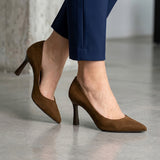 TACONES NOMADAS MUJER 70001 GAMUZA CAFÉ
