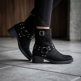 BOTINES NOMADAS MUJER 66114 SUEDE NEGRO