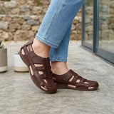HUARACHES LOBO SOLO MUJER 1950 PIEL CAFÉ