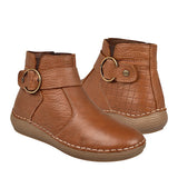 BOTINES CASUALES PARA DAMA LOBO SOLO 5053 PIEL CAFÉ