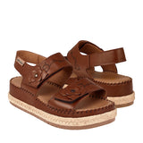 SANDALIAS MUJER LOBO SOLO 1684 PIEL CAFÉ