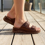 SANDALIAS LOBO SOLO MUJER 1711 PIEL CAFÉ